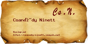 Csanády Ninett névjegykártya